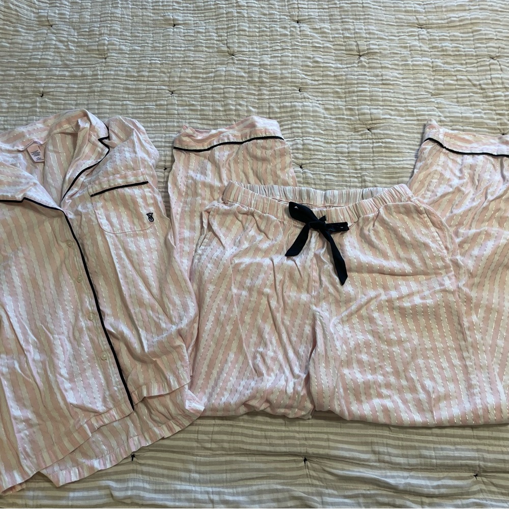 Striped Pink Pajama Set